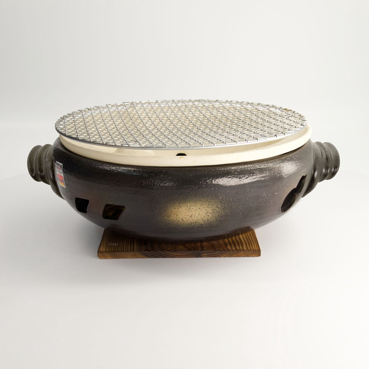 Konro Grill – Ronde Japanse BBQ – Zwart – 28 cm – Hibachi Barbecue
