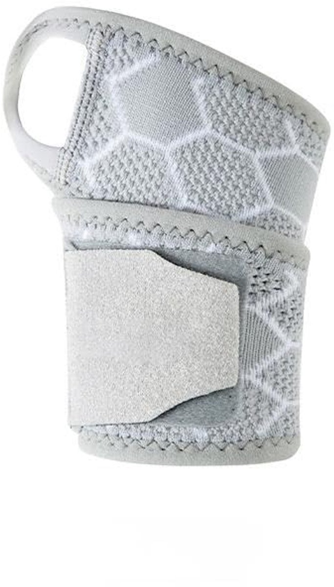 Polsband en polssteun - Antislip elastische polsband - Multifunctionele polsband - Verstelbare polsband - Peesondersteunende polssteun - Geschikt voor buitensporten en fitnesstraining - Unisex - Grijs