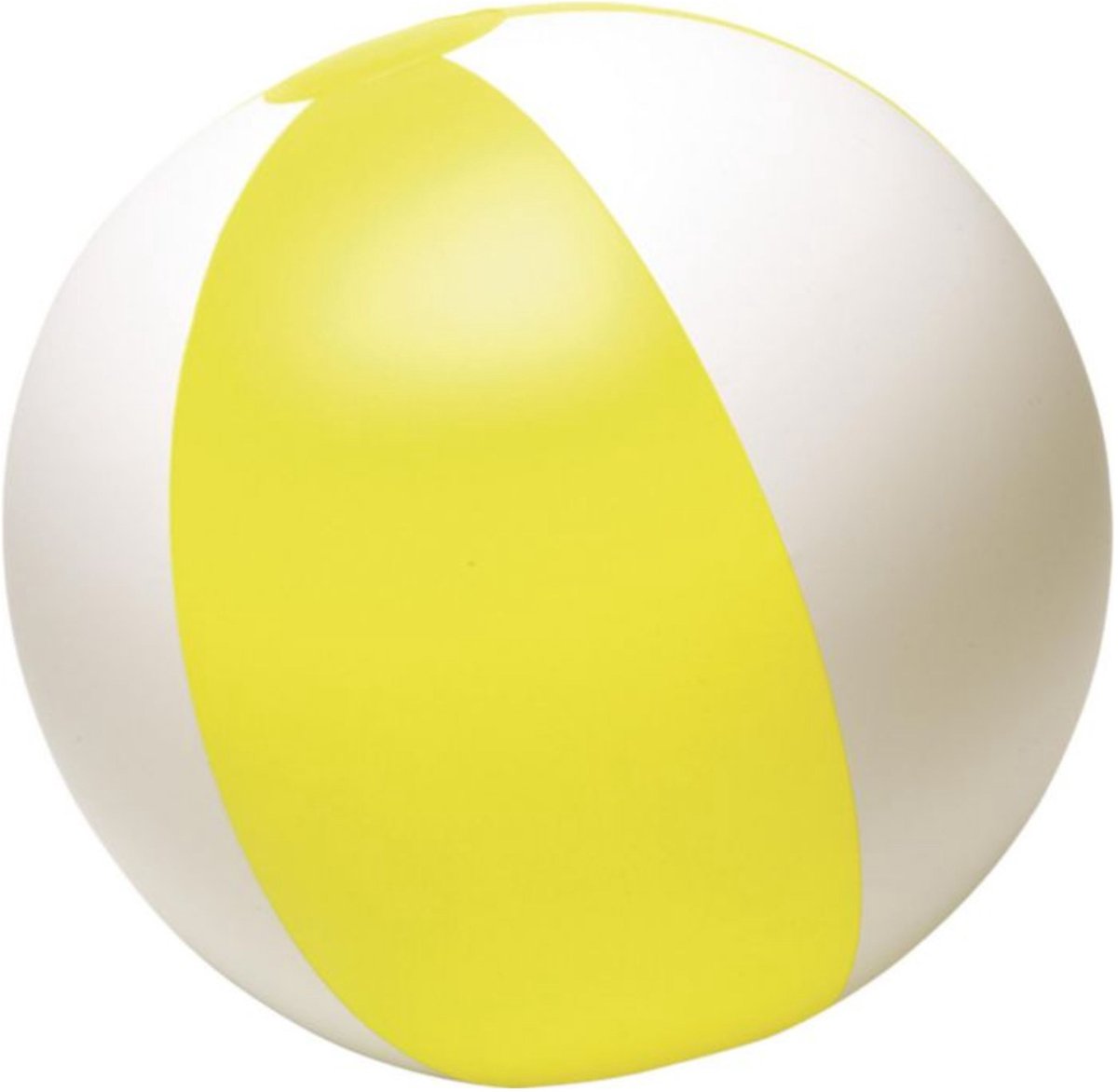 Impression Strandbal - opblaasbaar - zwembad speelgoed - geel/wit - D26 cm