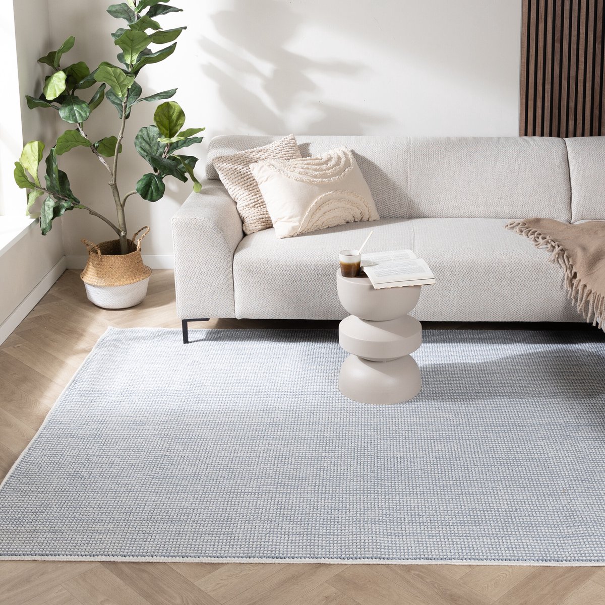 Rugaia Laagpolig vloerkleed - Lykke Lichtblauw - 200x290cm