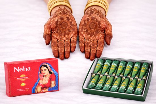 Henna Tattoe - 2 stuks Mehndi - Neptattoe met Eucalyptus & andere Speciale Oliën - Tijdelijke Henna Tatoeage - Natuurlijke Inkt Pasta - 2 cones - 25 gram/tube