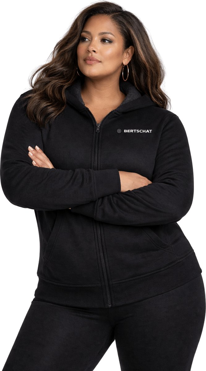Verwarmd Vest - Dames | Verwarmde Hoodie | Vijf Verwarmingszones | Zwart | Incl. Powerbank | L