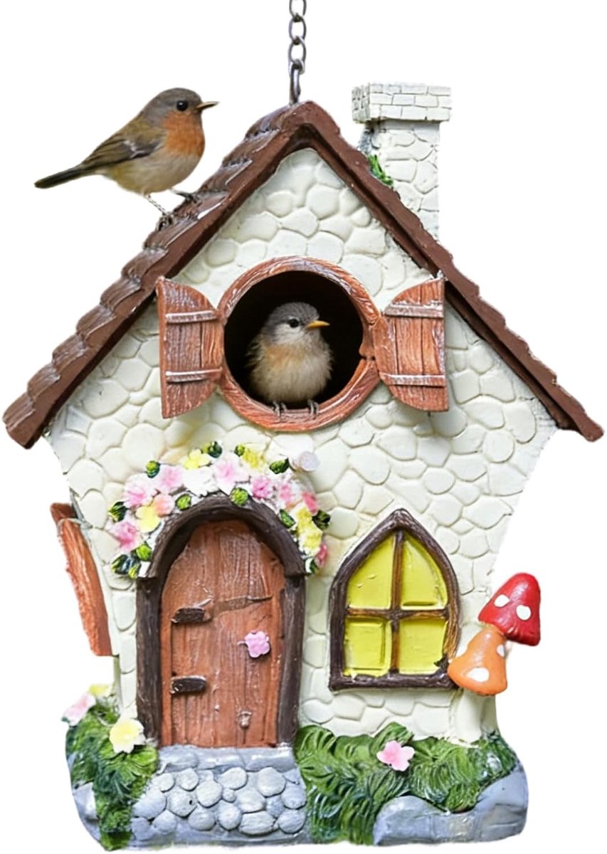 Vogelhuisje Buiten - Nestkastje Weerbestendig - Vogels Beschermen - Wind en Waterdicht - 21 cm Hoog