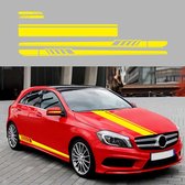 Auto sticker - autodecoratie - Sportauto Stickers - Plakstickers - auto decoratie - Sportauto Stickers - auto sticker voor decoratie - stickers voor op de auto - autosticker voor auto - racing sport strepen autostickers - 5-delige set - geel