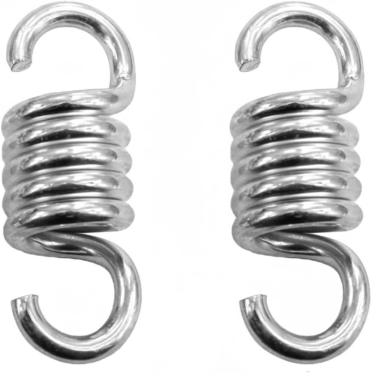 Hangmatveer Set - Hangstoel veer - Ophangen Schommel - 500kg Draagkracht - 7mm Dikte - Zilver