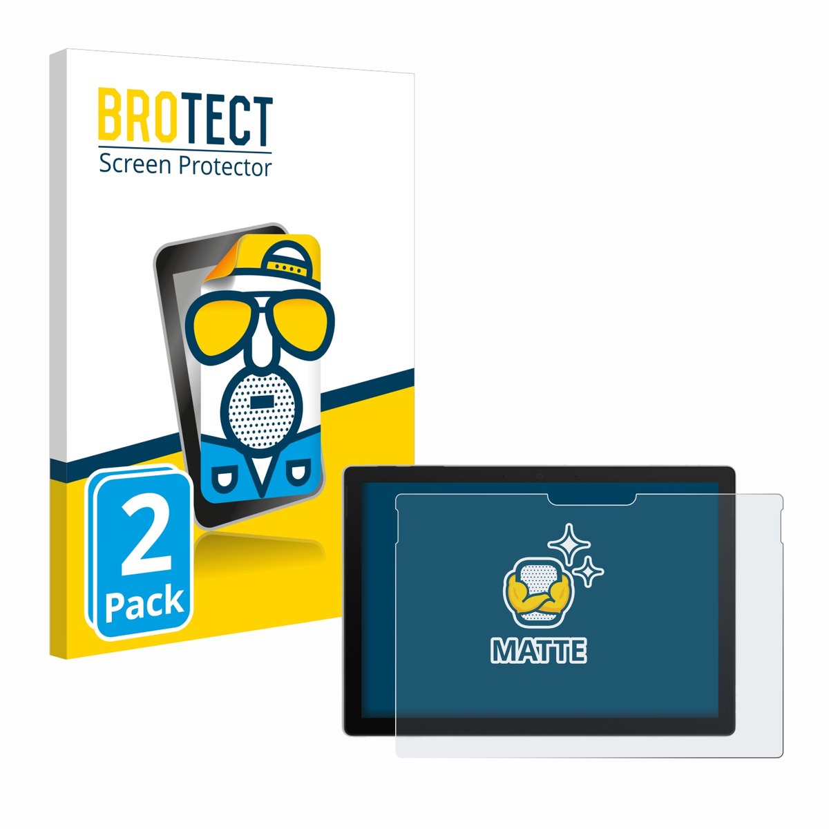 BROTECT - Screenprotector voor Microsoft Surface Pro 7 - Folie Beschermfolie matte 2 Stuks