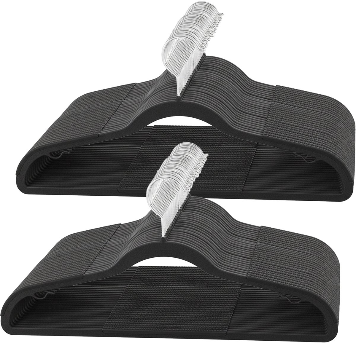 SONGMICS - Kledinghangers - Kunststof Kledinghangers - Antislip en Ruimtebesparend - 360° Draaibare Haak
