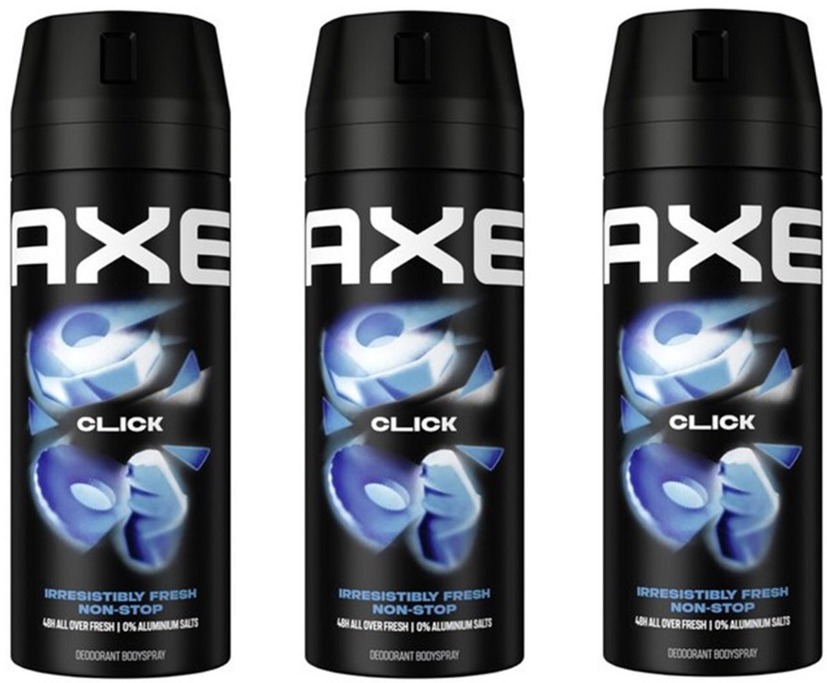AXE Deo Spray - Click - 3 x 150 ml - Voordeelverpakking