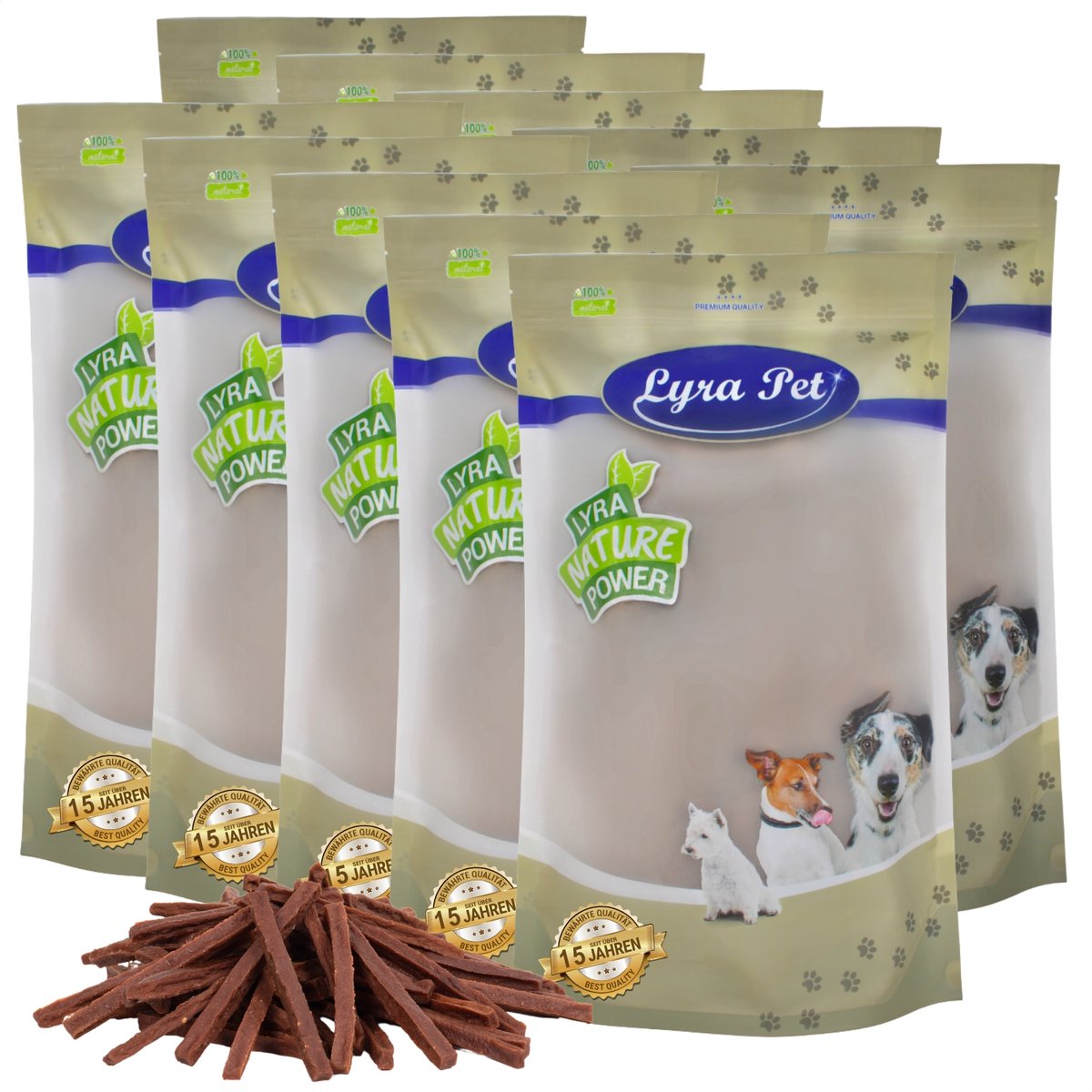 10 kg Lyra Pet® Beef jerky sticks