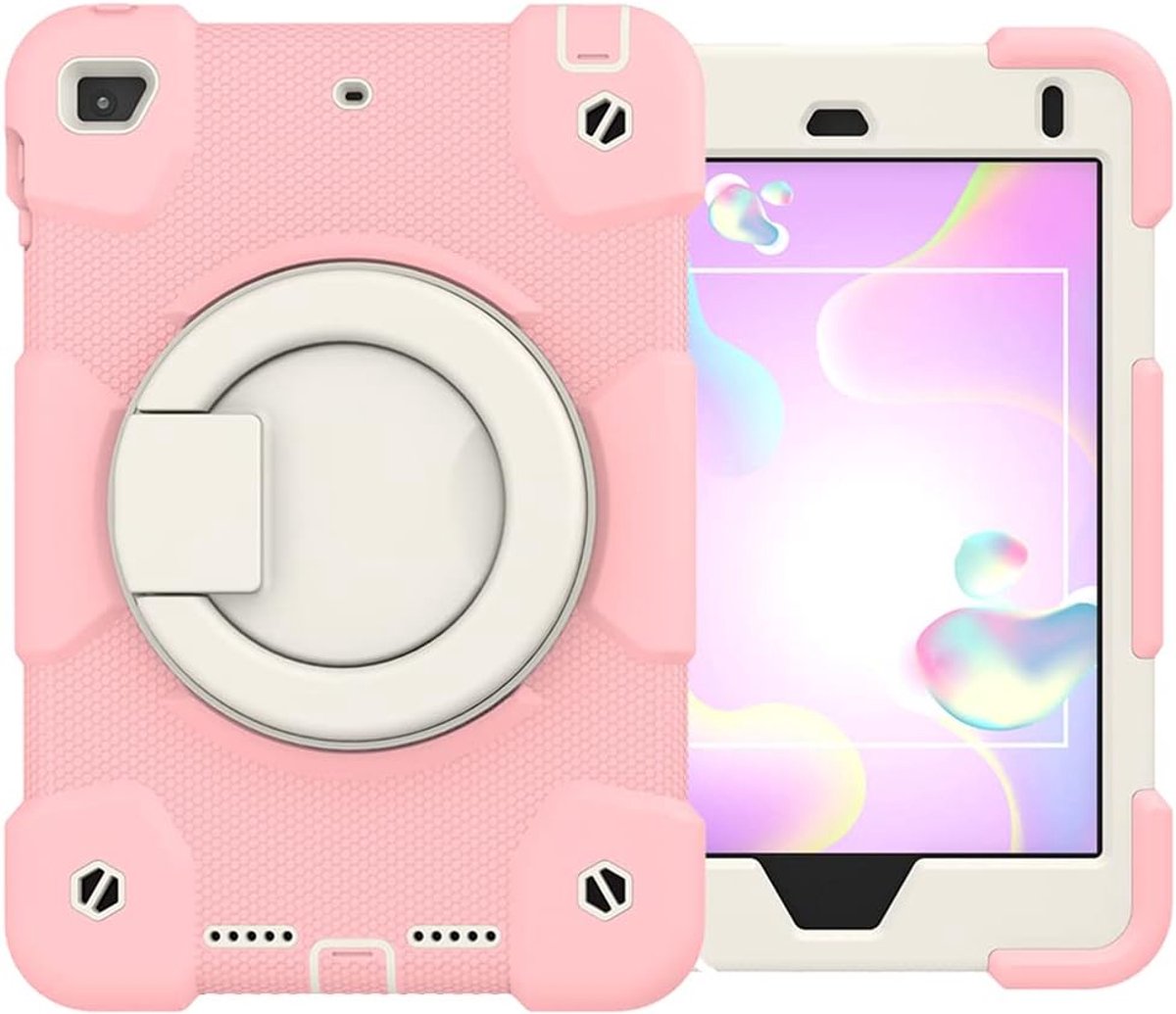 Tablethoes geschikt voor Apple iPad Mini 4 & 5 (7.9 inch) – Roze – Met 360° Draaibare Handriem