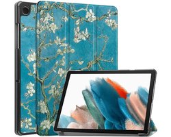 Tablet Hoes Geschikt voor Samsung Galaxy Tab A11 Plus / Tab A9 Plus | Book Case met Standaard | Kunstlederen Beschermhoes | Tri-fold | Blossom