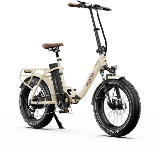 ONESPORT OT16Max Opvouwbare Elektrische Fiets - 864Wh Accu - Actieradius tot 120 km –20×4.0 Inch Fatbike - Aluminium Lage Instapframe - Shimano 7 Versnellingen - Hydraulische Schijfremmen - Max. Belasting 120 kg - Stads E-bike - Crèmewit van ONESPORT — afbeelding 2