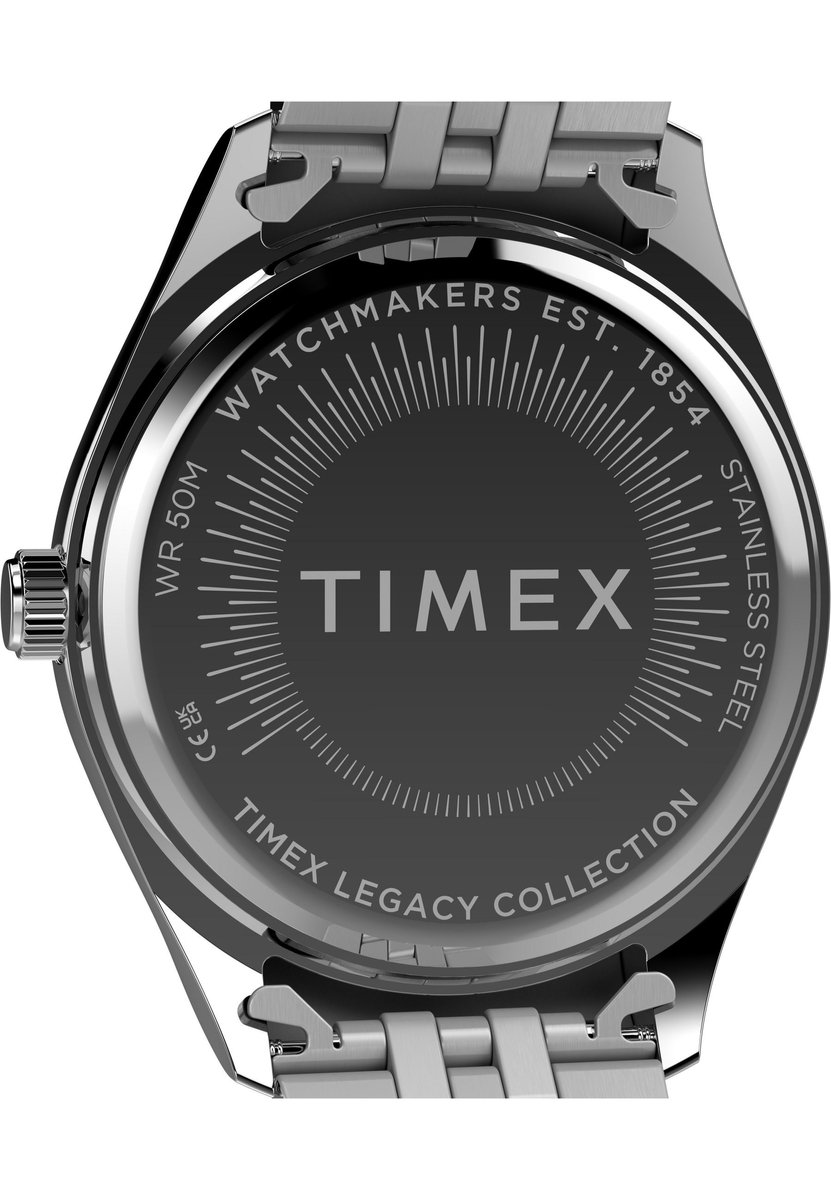 Timex Legacy Trend Quartz Analoog Horloge Silver Tone Kast: 100% Roestvrij Staal | Armband: 100% Roestvrij Staal 36 mm TW2Y72200AJ
