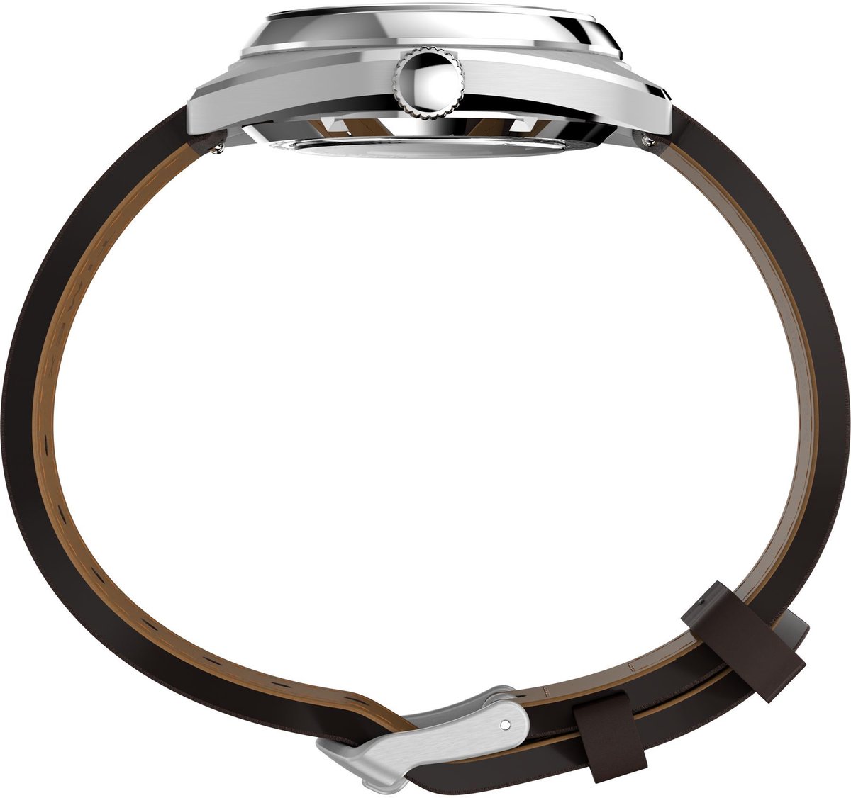 Timex Marlin Draper Automatic Mechanisch Automatisch Horloge Brown Kast: 100% Roestvrij Staal | Armband: 100% Leer 37 mm TW2Y65200AJ