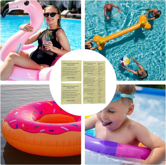 Zwembad Reparatie Set - Waterdichte Patches - Snelle Reparaties - Zelfklevend PVC - 5x5cm van Merkloos — afbeelding 4