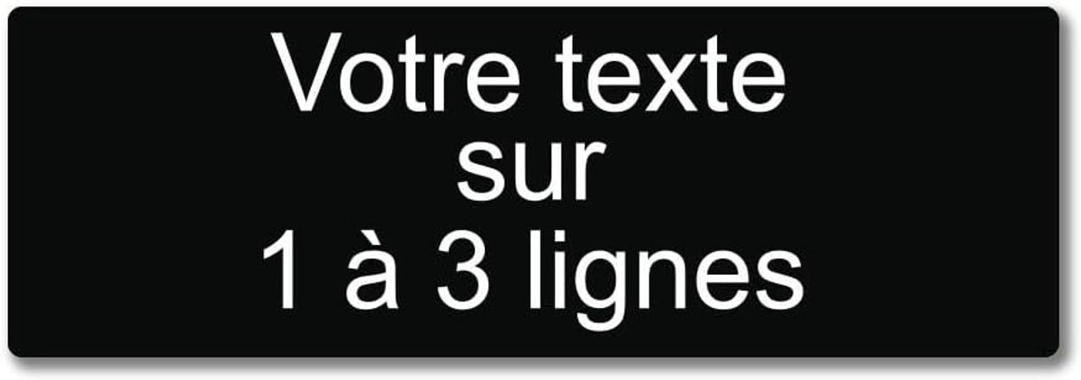 Gepersonaliseerd Naambord - Gravering Plaat - Huisnummer Aanduiding - Zelfklevend 3M Tape - 30 x 10 cm - Zwart