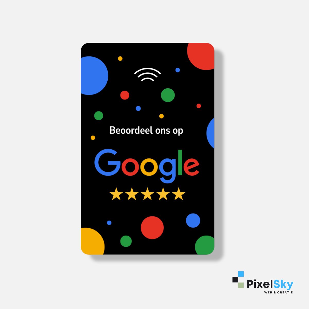 PixelSky - Google Review kaart - NFC - Nederlands - Zwart