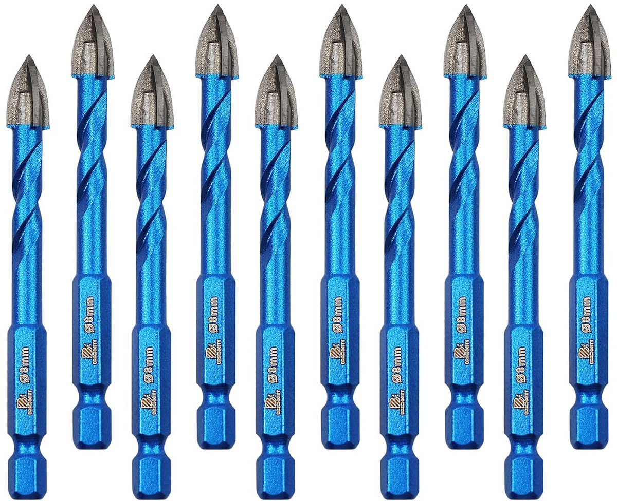 Diamantboor Set 10 Stuks - Zeskantige Schacht - Voor Tegel, Steen, Graniet en Marmer