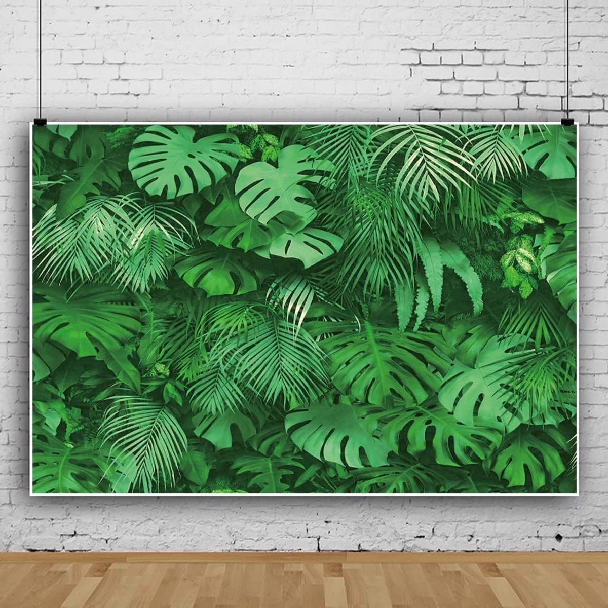 Fotodoek Jungle Thema met Tropische Bladeren 3x2.5m voor Feest en Studio