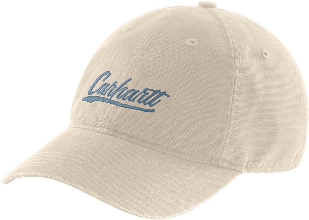 Dames Canvas Pet met Geborduurd Script Logo - Ademend en Verstelbaar