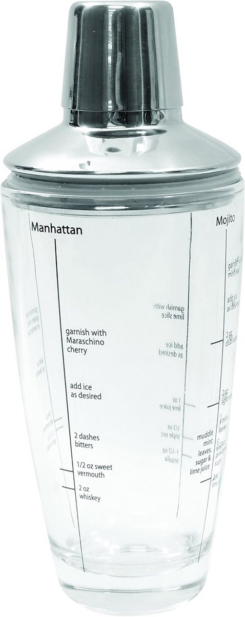 3-delige Cocktail Shaker Set (355 ml) - Professionele Bar Set
