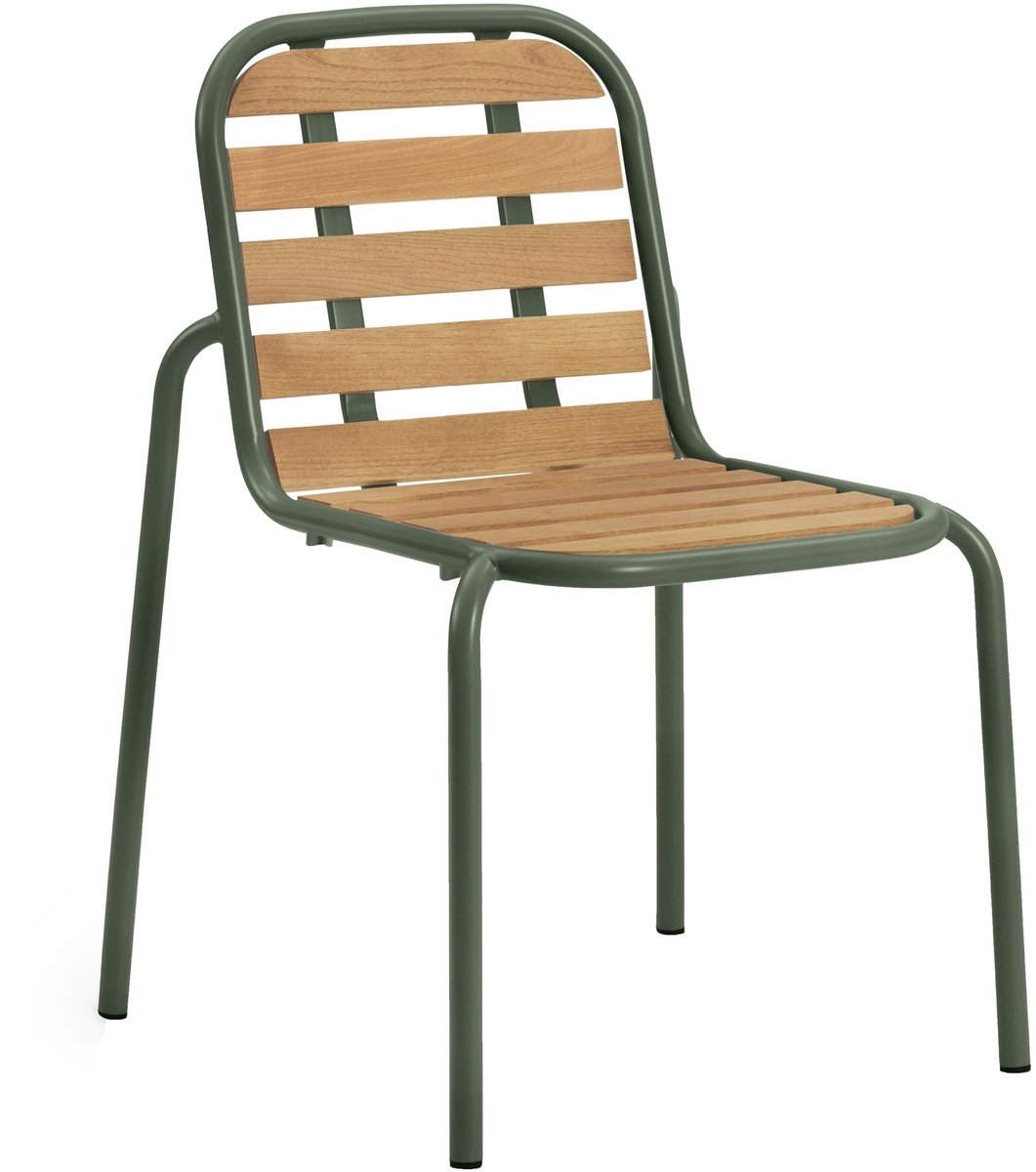 Normann Copenhagen Vig - Buitenstoel, naturel robinia / donkergroen