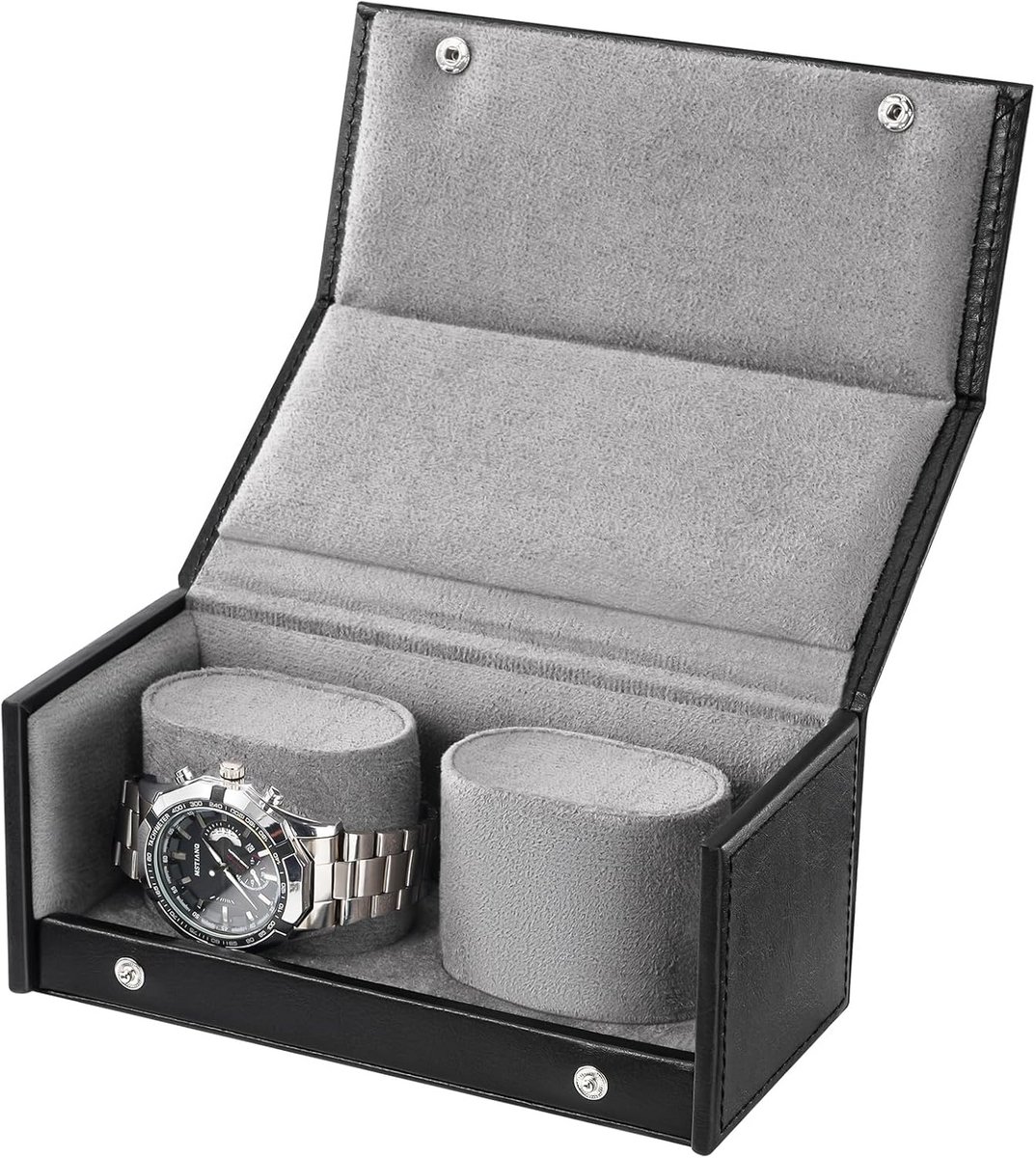 Luxe Reisetui voor Horloges - Schokbestendige Horlogebox met 2 Vakken