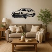 BR2Laser Toyota Corolla AE86 – Wanddecoratie – Lasergesneden Hout – Autokunst – 35 cm Breed