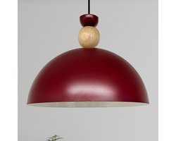 Bamyum Yimpi keukenlamp hangend vintage Ø30 cm, lampenkap hanglamp eettafel keuken, hanglamp woonkamer, bordeauxrood
