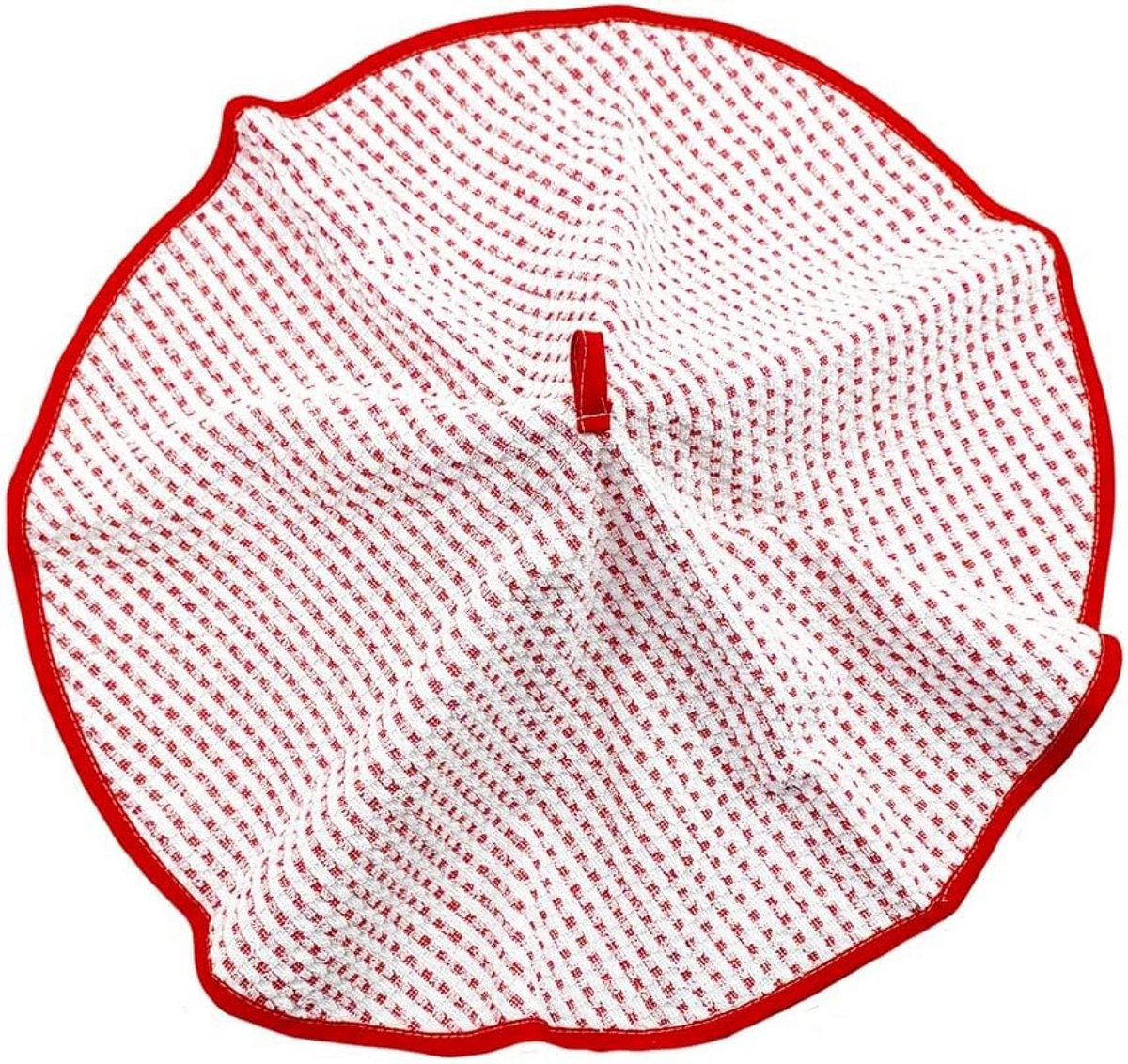 Ronde Keukendoek Katoen Absorberend Wafelstructuur 62 cm Rood