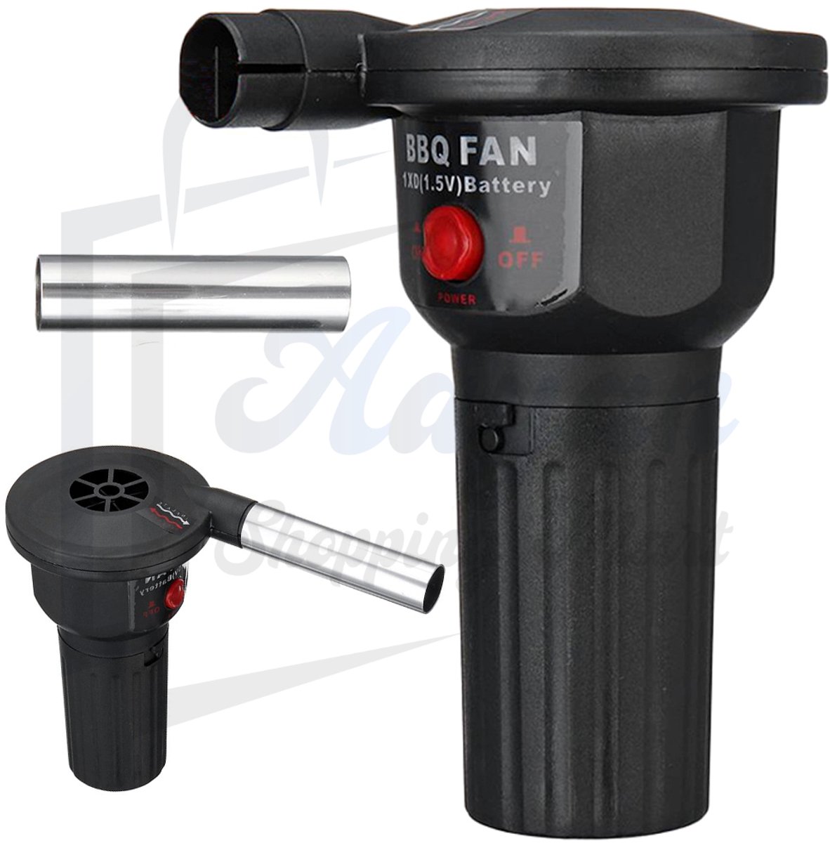 Elektrische BBQ Blazer – Vuuraansteker voor Barbecue, Kampvuur & Open Haard – Batterijgevoed – Compact & Krachtig – Barbecue fan – BBQ fan– electric – BBQ blower – BBQ electric fan – barbecue blower – 26138