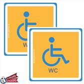 WC sticker rolstoel (set 2 stuks)