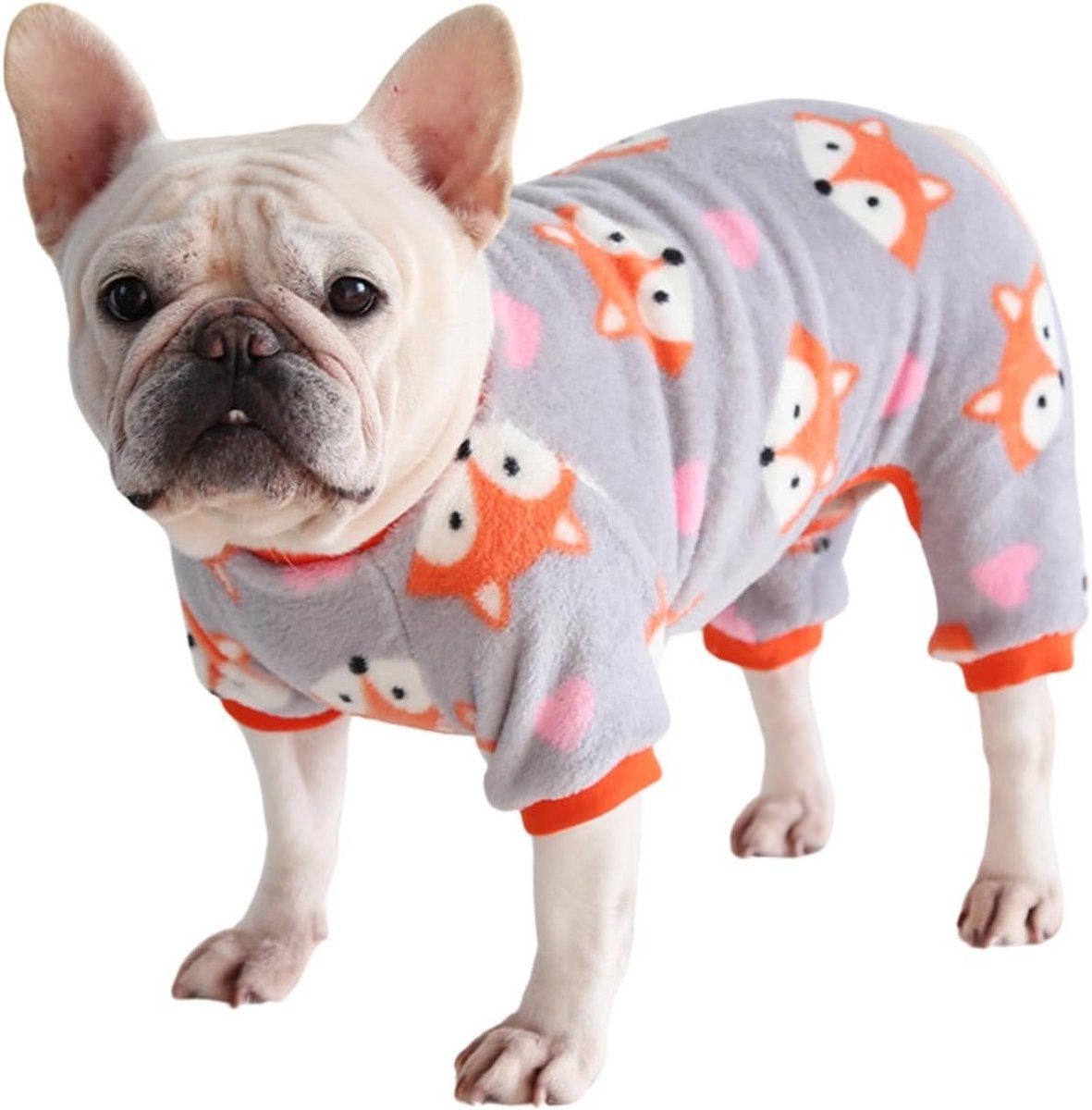Warme en Zachte Hondenpyjama Fleece Jumpsuit voor Puppy's en Kleine tot Middelgrote Honden