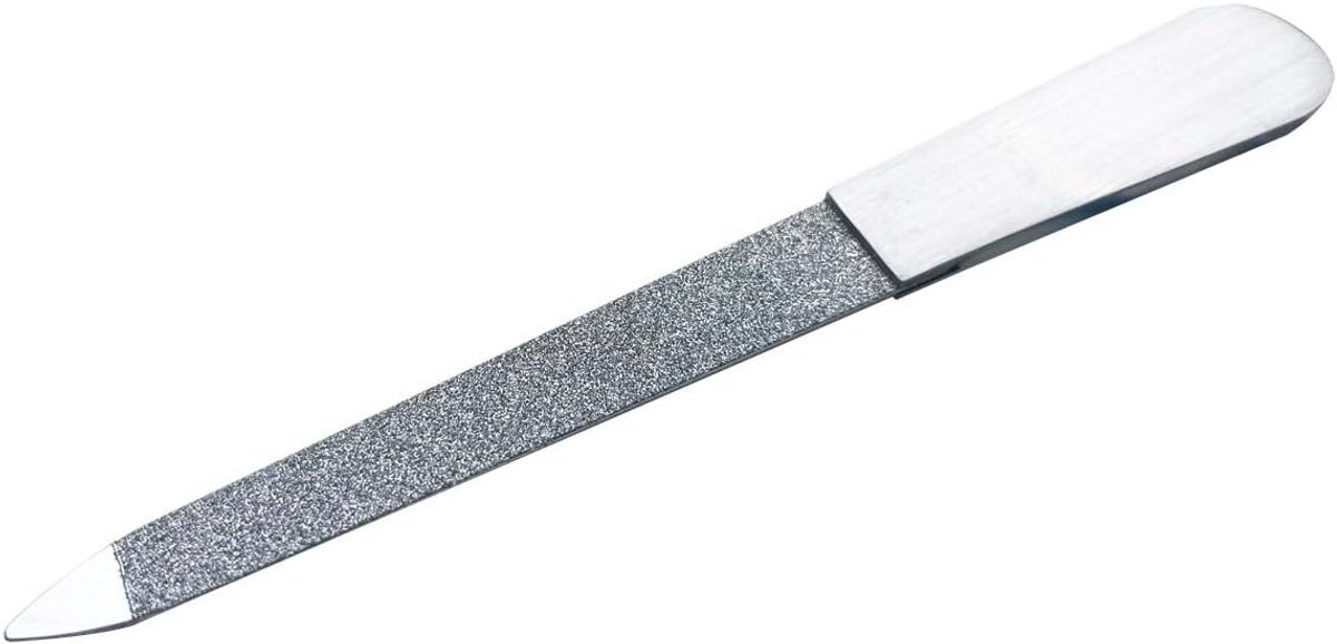 Professionele Saffier Nagelvijl met RVS Handvat - 9cm Reisformaat