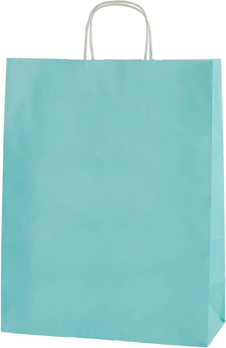 50 Gekleurde Papieren Tassen met Handvatten - Medium - Blauw - Herbruikbaar en Recyclebaar