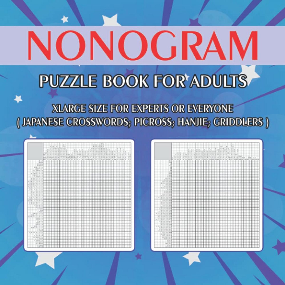 Logische Puzzelboek met Nonogrammen: Grote Vorm & Uitdagende Japanse Kruiswoordpuzzels