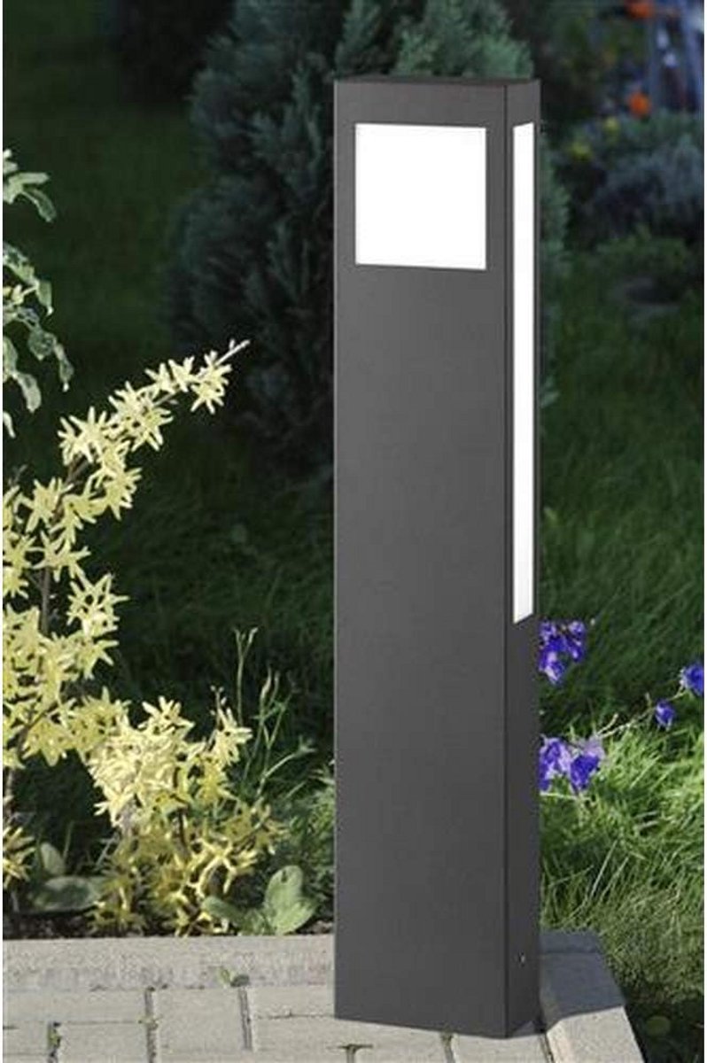Buitenpaal Donkergrijs - Stijlvolle Bollard Lamp voor Tuin of Oprit