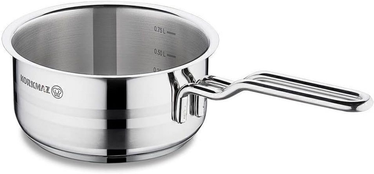 RVS Steelpan 14 cm - Hoge Kwaliteit Sauspan met Isolerende Steel