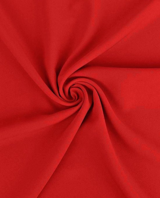 Tissu Texturé / Burlington Uni - Rouge 15 - 1 Mètre