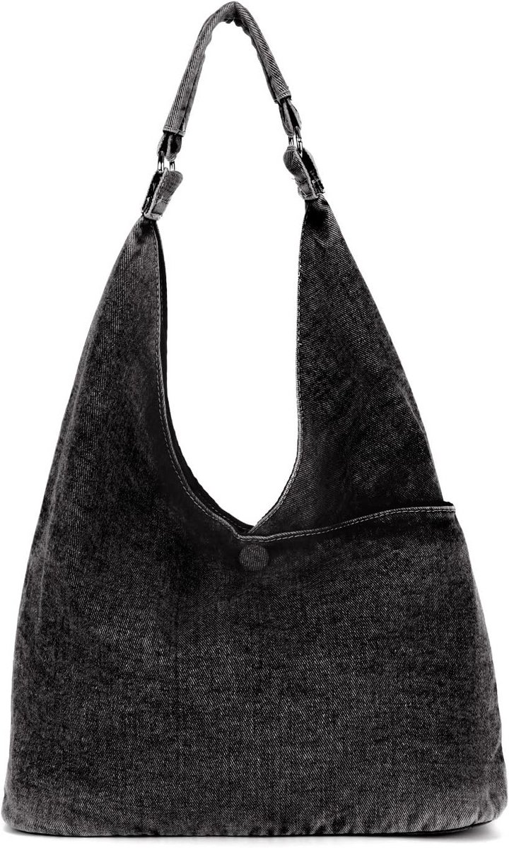 Grote Canvas Hobo Schoudertas voor Dames met Veel Ruimte