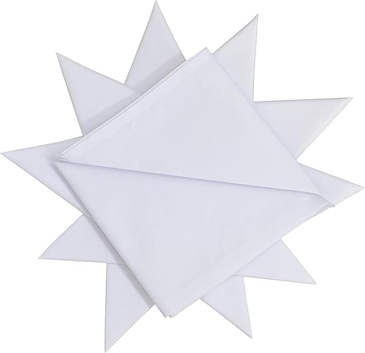 12x Witte Heren Zakdoeken 100% Katoen 40x40 cm - Absorberend en Herbruikbaar