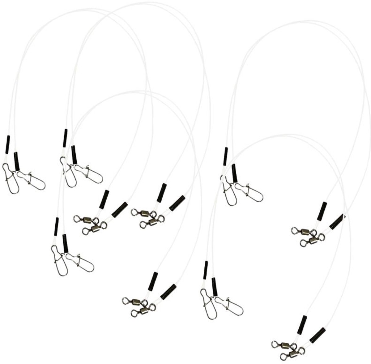 FC's Fluorocarbon Onderlijnen Set - 10 stuks - 25cm - 18kg - Roofvis Onderlijnen - Snoek Onderlijn - Kunstaas Fluorocarbon Leader