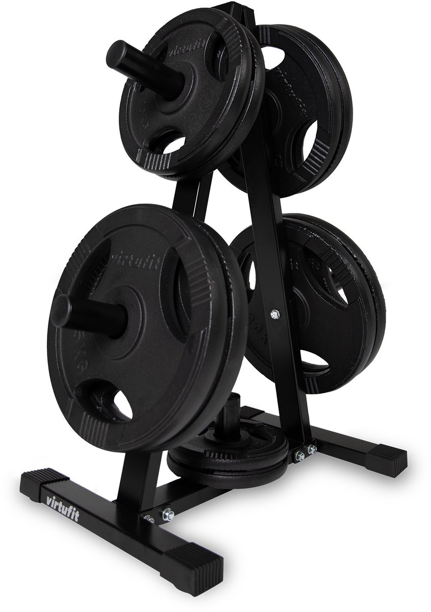 VirtuFit Halterschijf Opbergrek - Inclusief Gietijzeren Halterschijven - 150 kg