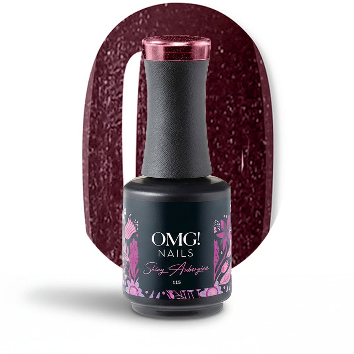 Limea OMG Gellak 115 Shiny Aubergine 15ml - Gel nagellak - Paars Rode Gel lak - OMG nails