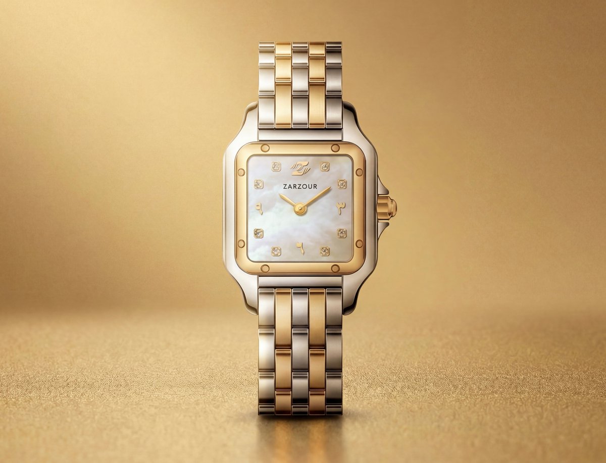 Zarzour Aurélia - Dames Horloge - Goud - Waterdicht - Roestvrij Staal - 22mm