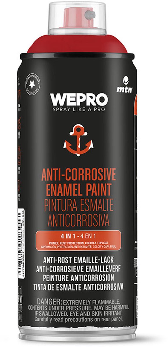 Spuitbus Anti-Roest Ral 3000 MTN WEPRO 400ML