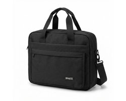 40x30x15 / 40x30x20 Uitbreidbare Laptoptas - Handbagage Underseater - 15,6 Inch - ByMetz - Zwart