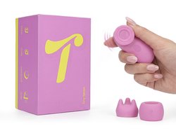 Tickle Toys Tiny Tease - Mini Luchtdruk Vibrator - 3 Opzetstukken - Oplaadbaar en Fluisterstil - Sex Toys voor Vrouwen - Clitoris Stimulator - Seksspeeltjes - Cadeau voor Vrouwen - 5 Intensiteitsniveaus - Lila