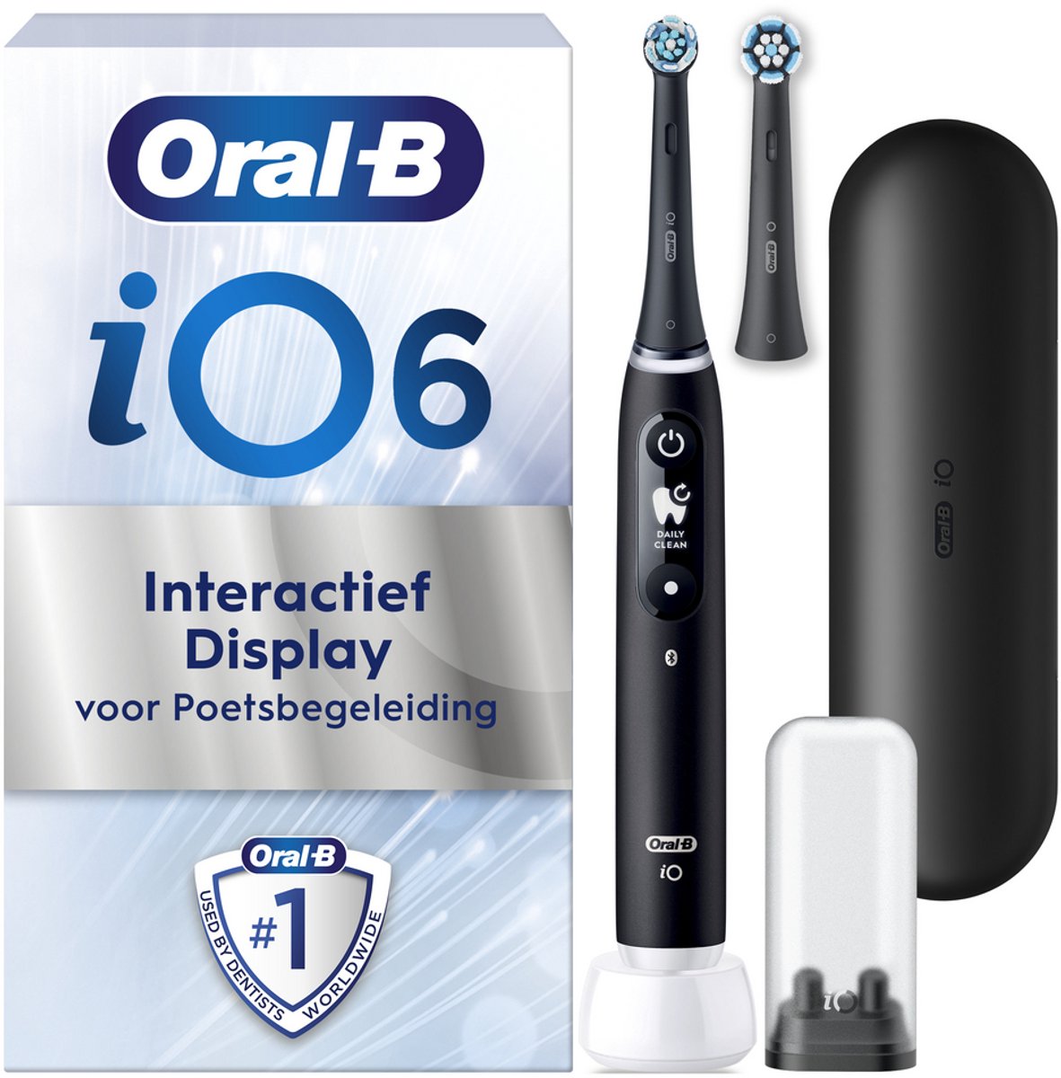 Oral-B iO 6N Zwart + extra iO Gentle Care opzetborstel