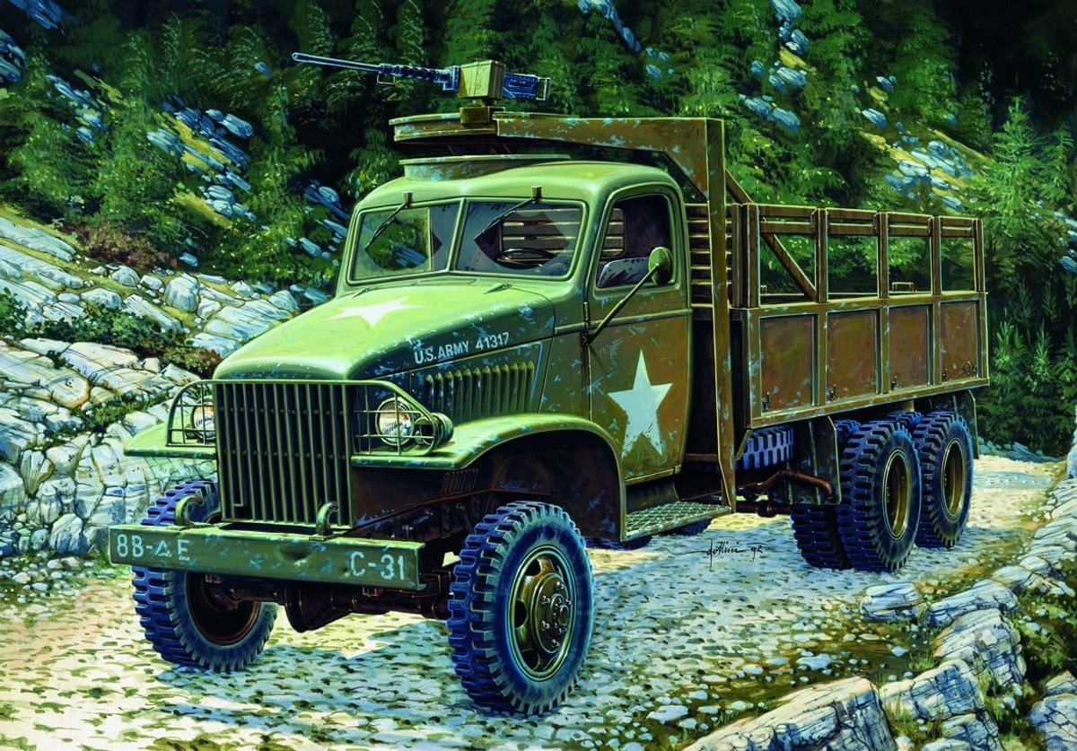 Modelbouwkit 6x6 Vrachtwagen 1:35 - Militair Transportvoertuig